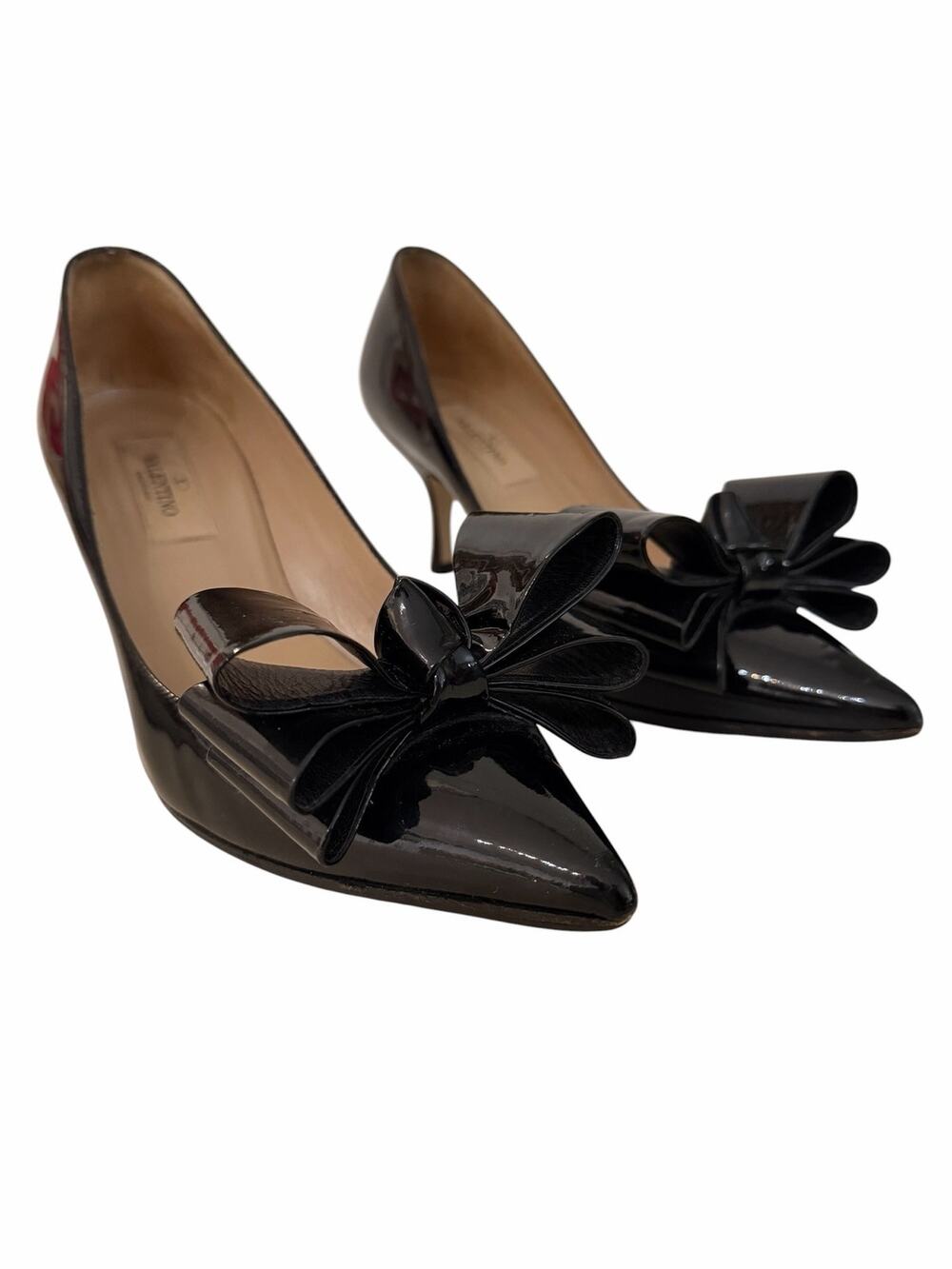 Valentino Garavani Size EU 36 / 6 Patent Leather Triple Bow Pumps Heels
